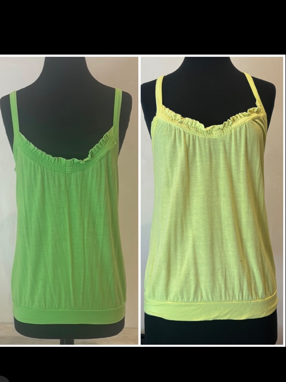ZARA Lime Green Tank Top Medium | Soft Lightweight Camisole NWT No Tag